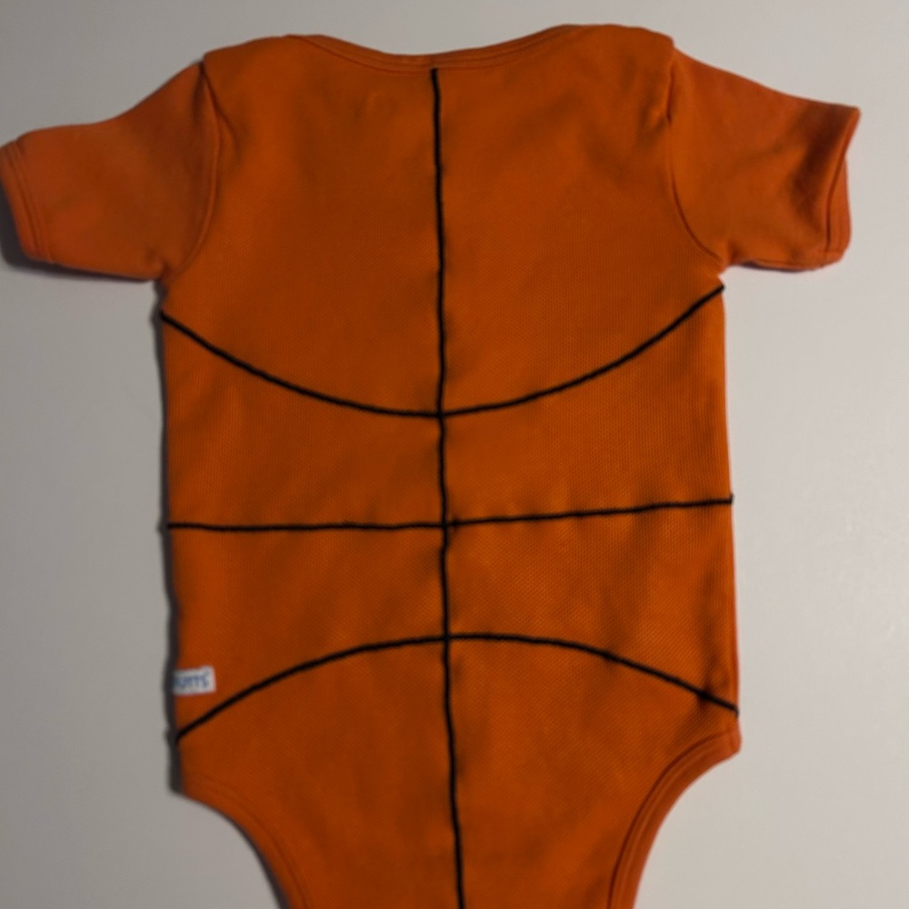 Rugged Butts Basketball‎ baby One Piece Size 18 Mo- 24 Mo Bodysuit Orange Waffle